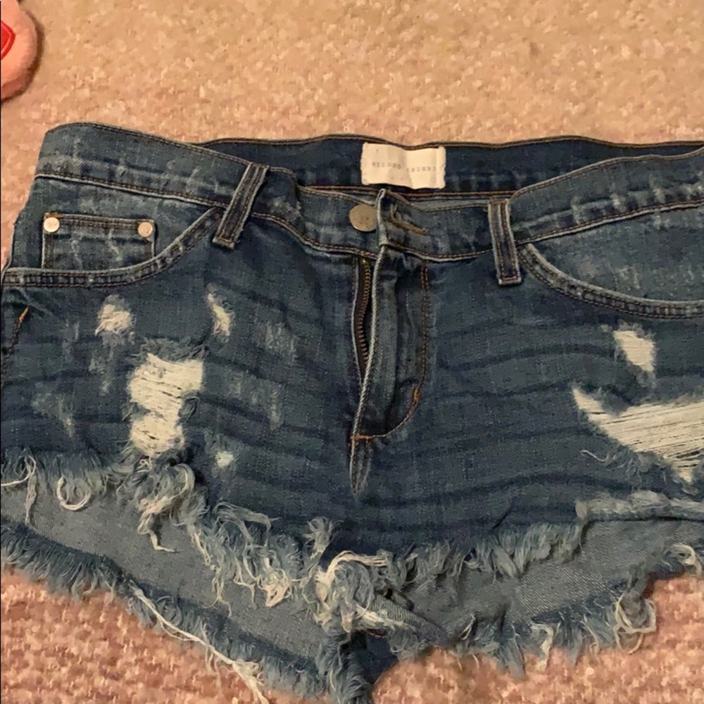 Gilded intent jean shorts